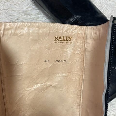 【極美品】BALLY バリー 上質レザー ロングブーツ ブラック 黒 ヒール