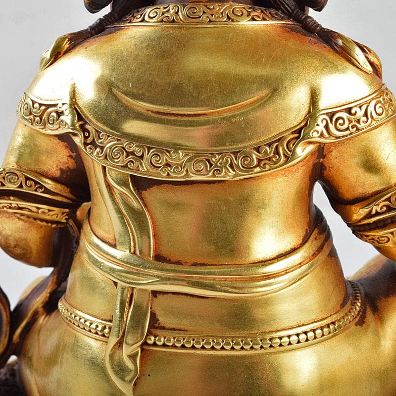 中国　大明永楽年施　古銅鍍金　チベット仏　仏像　置物　H　9195E