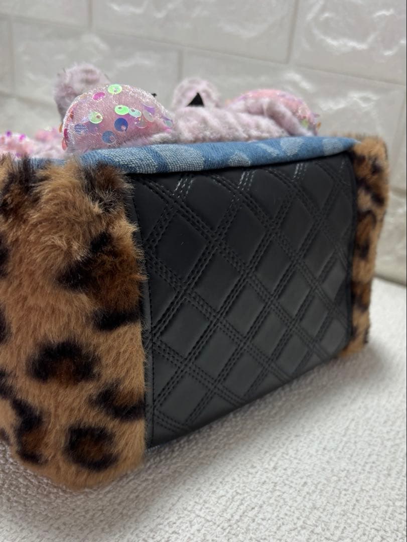 さ*ー様 コヤンイサムチョン　ハンドメイド　ミニファートートバッグ　ヒョウ柄　う