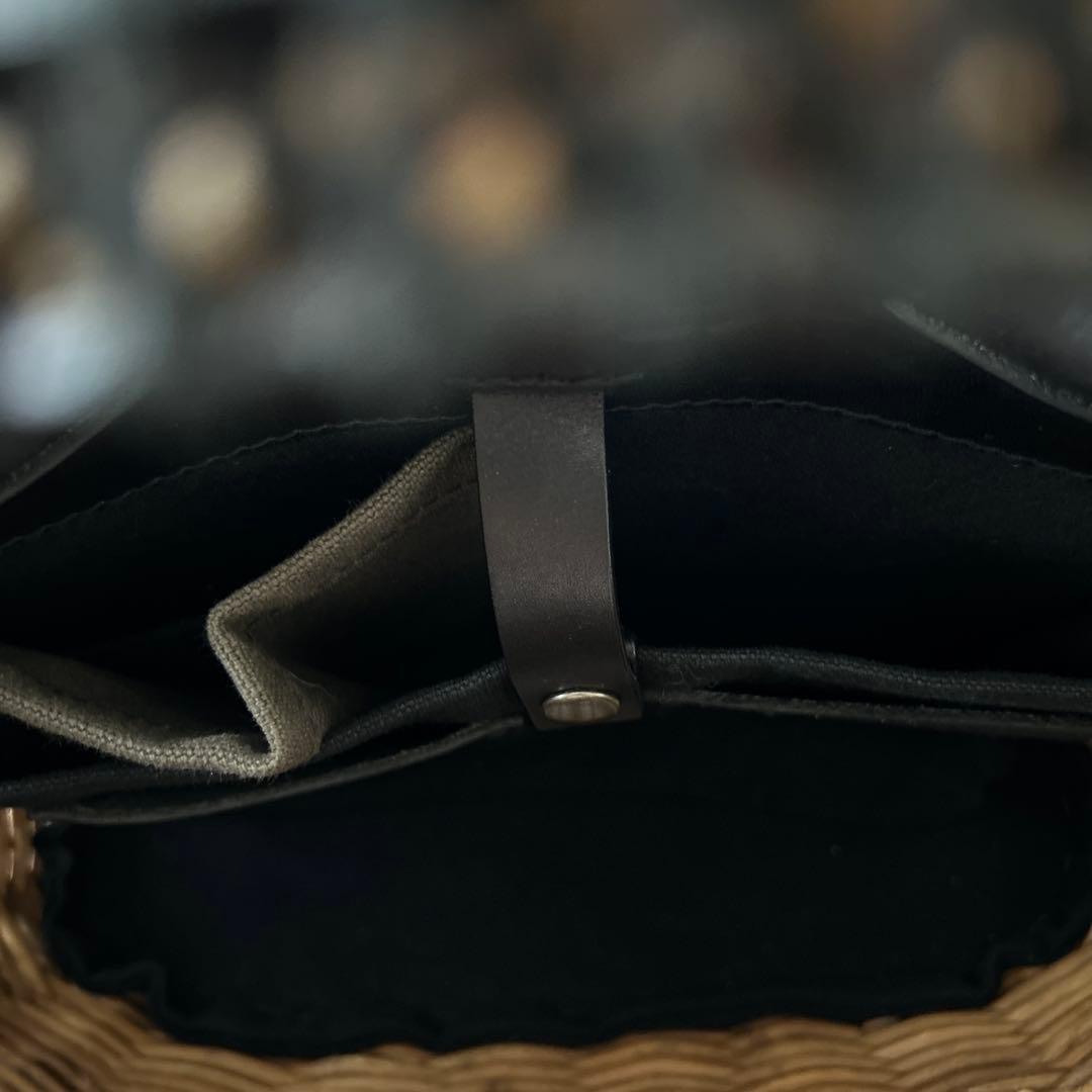 極美品ebagosオイルショルダーミニ 紅籐 BLACK