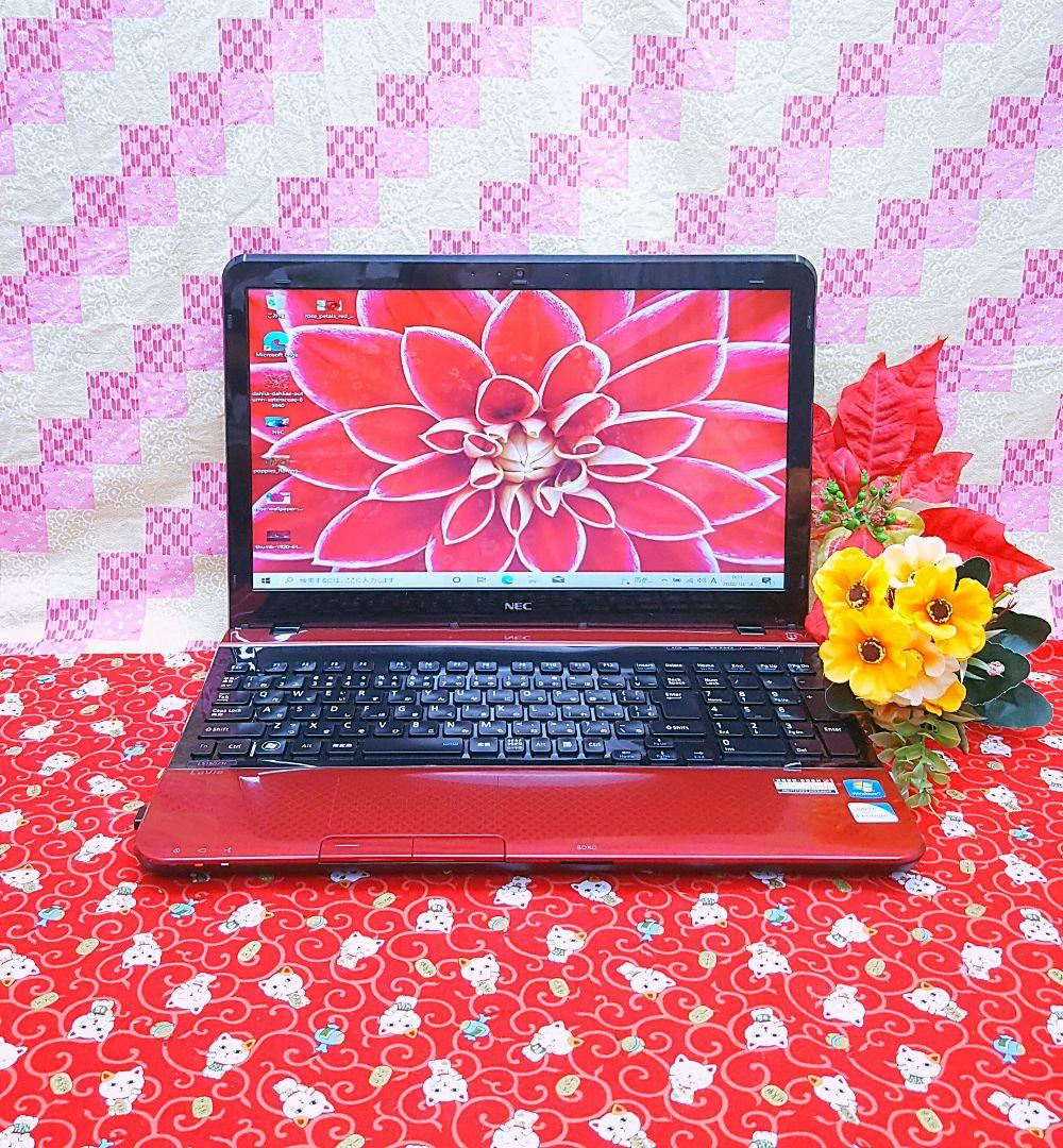 極上品♥大人気♥新品SSD256GB♥レッド色♥新型Win11搭載♥動画編集