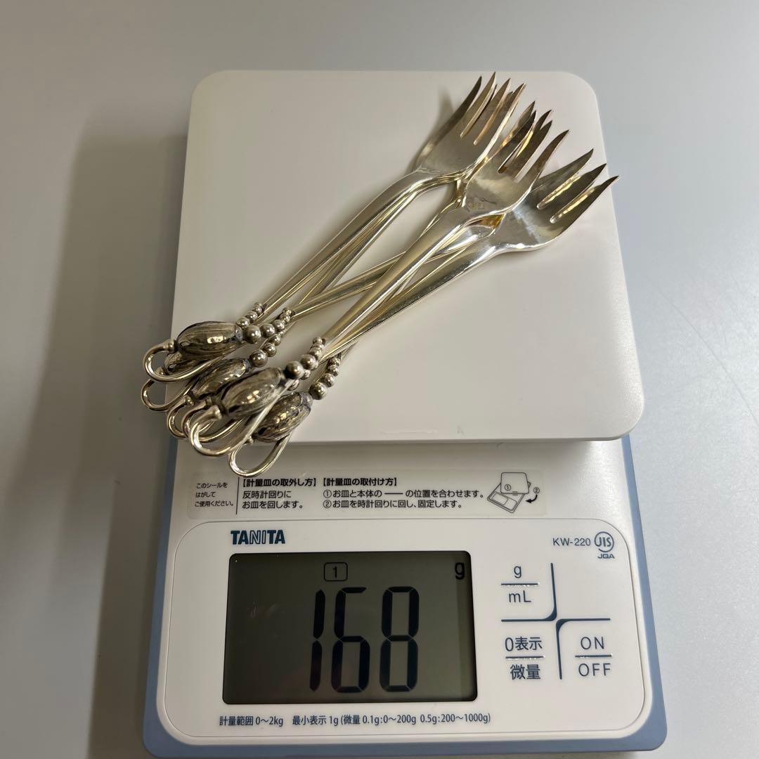 ジョージジェンセン　激レアブロッサムsterling925 デザートフォーク6本