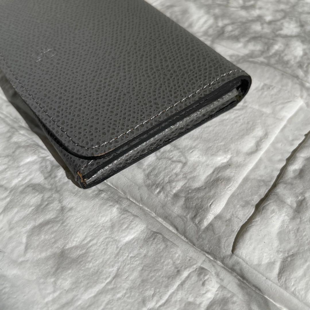 【未使用】Epoi シキ レザー 名刺入れ タッセル付き あくいろ グレー