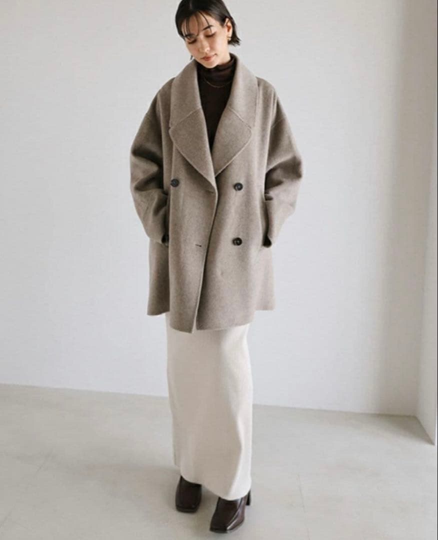 evernavy エバーネイビー リバー ピーコート ベージュ