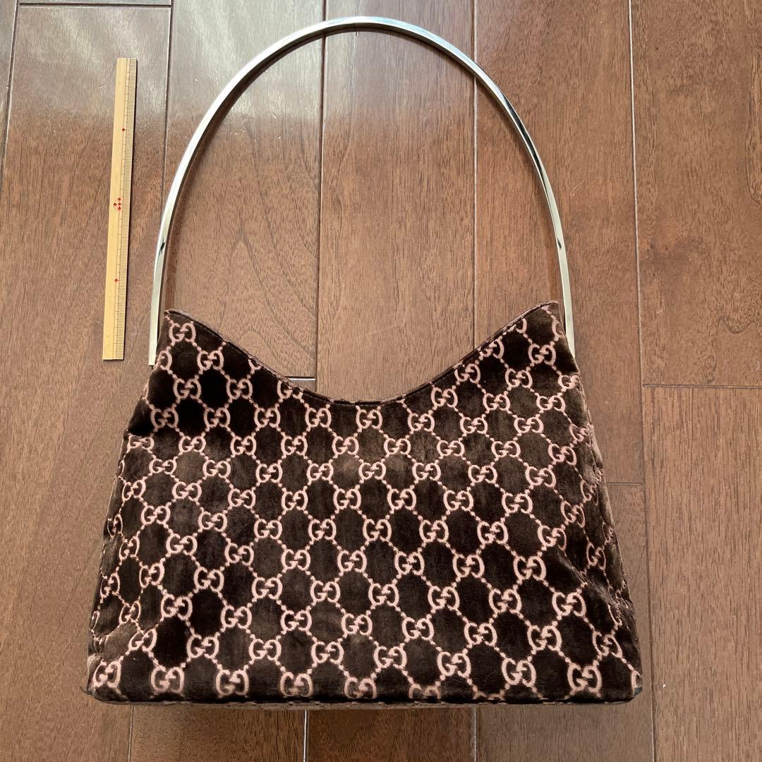 GUCCI GGパターン ベルベットショルダーバッグ&ストール