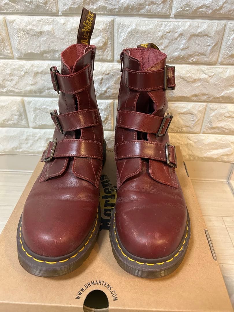 Dr. Martens BLAKE バーガンディ ベルトブーツ