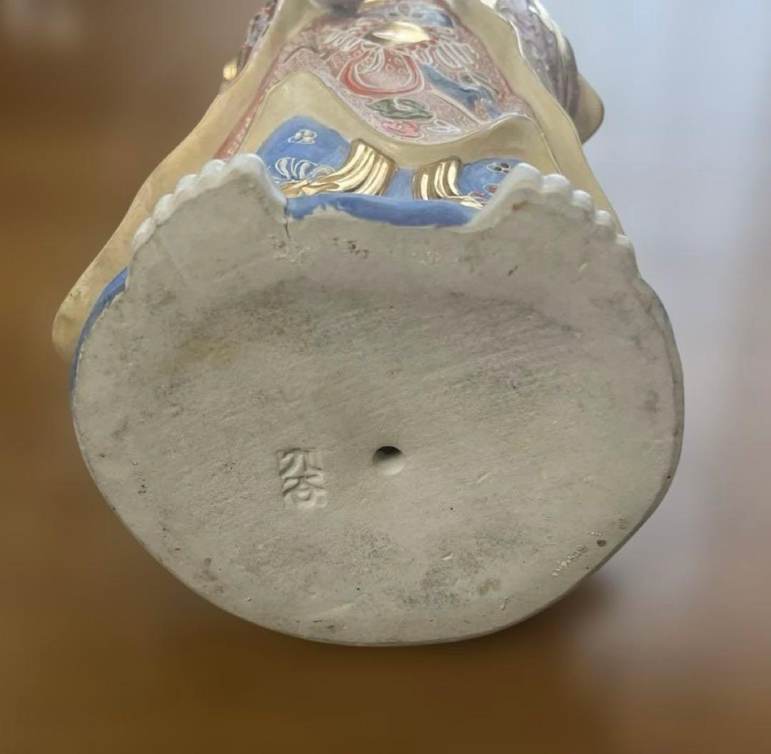 九谷焼　観音菩薩　金彩　美術置物　仏像　お守り