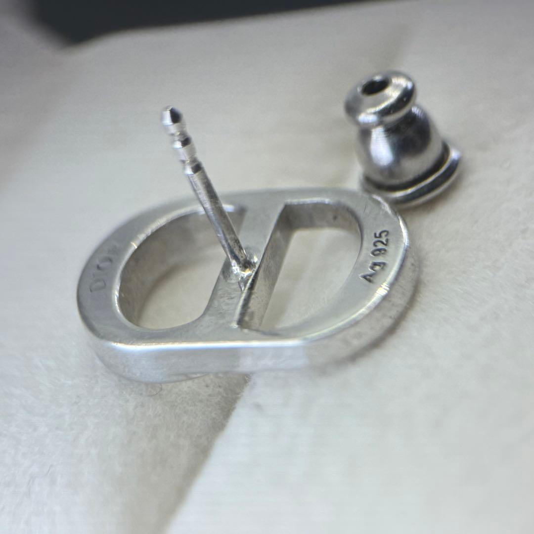 【美品】ディオール　CD ラインストーン　スタッド　ピアス　Ag925