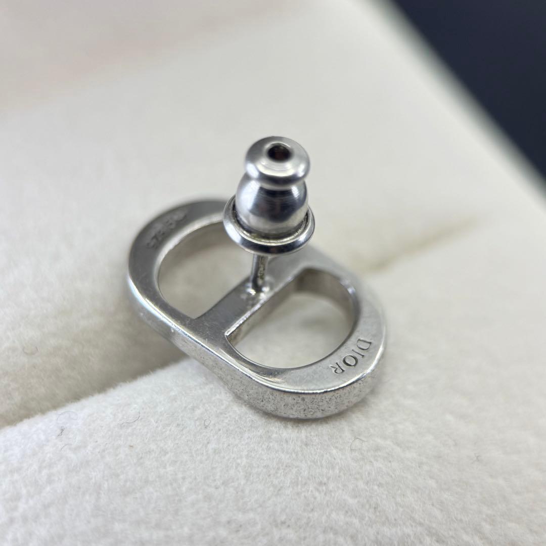 【美品】ディオール　CD ラインストーン　スタッド　ピアス　Ag925