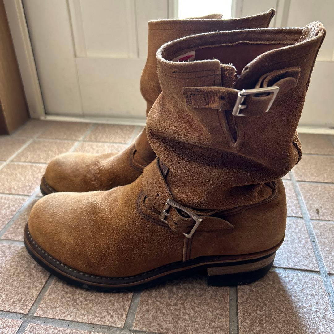 廃盤レッドウイング8178ブラウン スエード エンジニアブーツ 9ハーフ