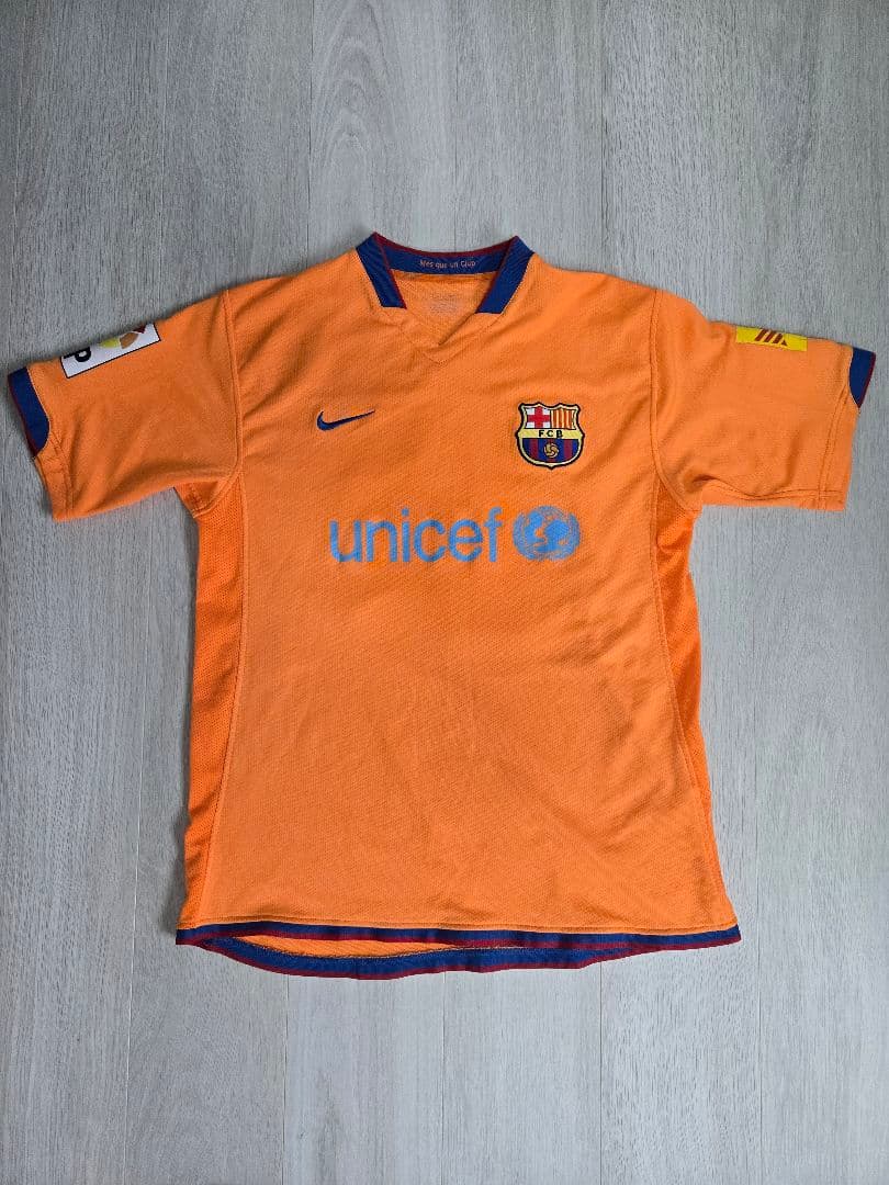ロナウジーニョ 10番　FCバロセロナ オレンジユニホーム　Mサイズ