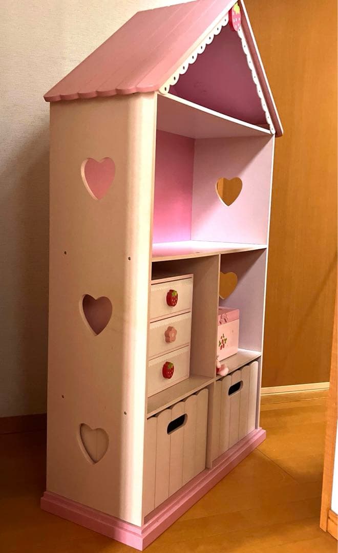 平成レトロ　マザーガーデン　野いちご 棚　家具　本棚　木のおうち型 豪華おまけ付