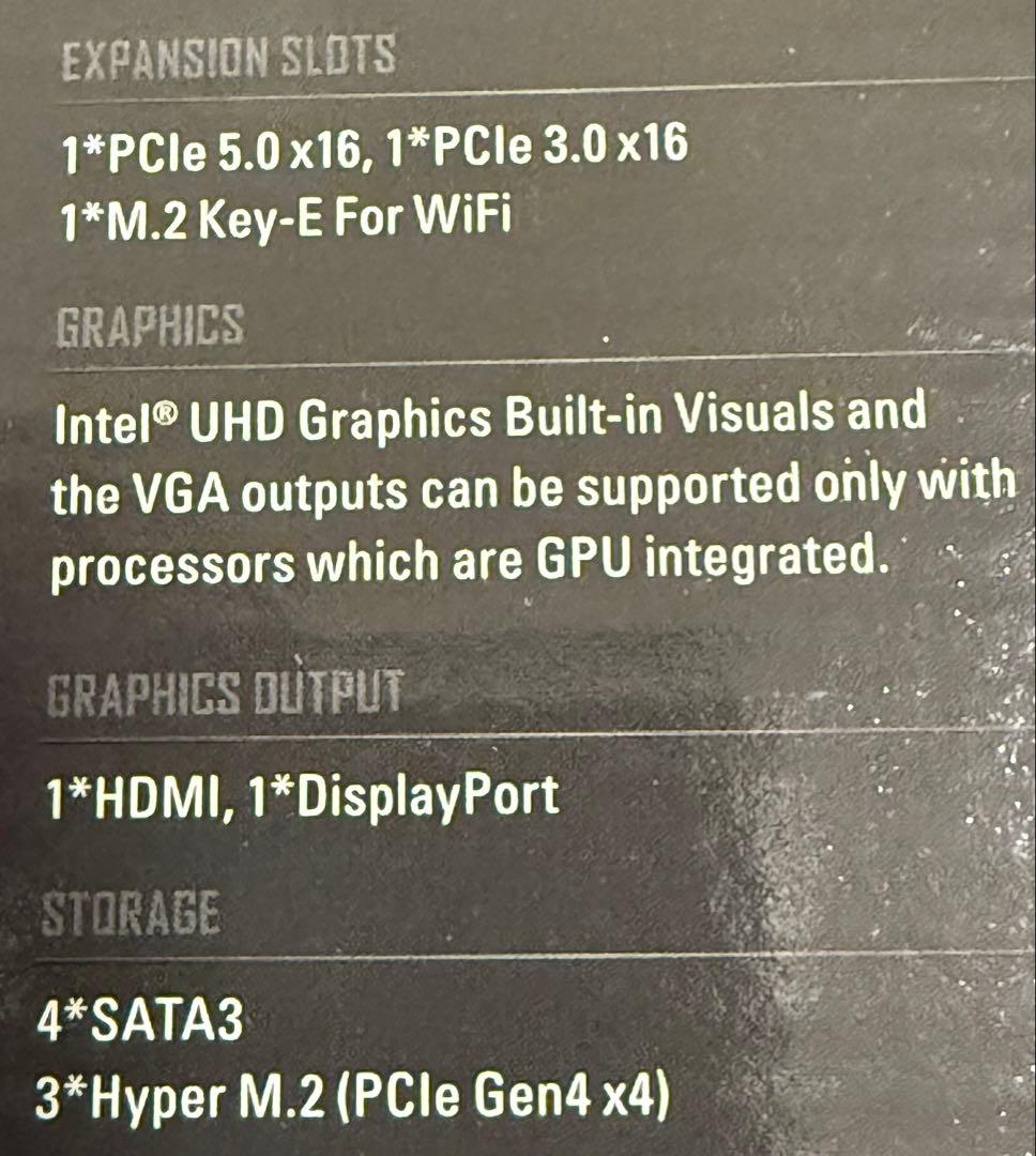 動作品だけどジャンク ASRock B760M PRO RS / D5