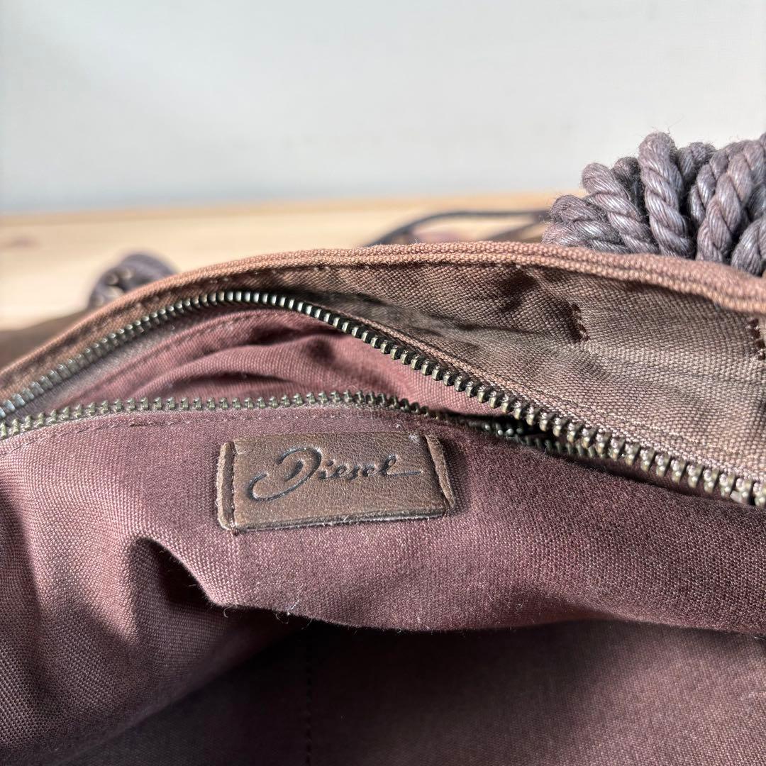 バッグ Y2k Diesel Rope Fringe Bag Leather Brown