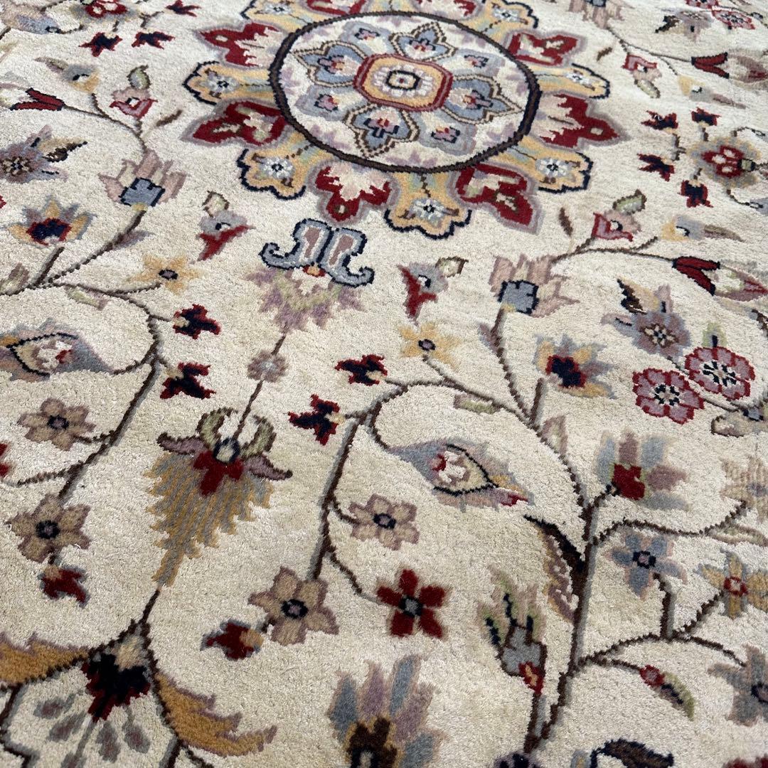 【新品未使用】絨毯　パキスタン産　パキスタン絨毯　シルク　ウール　グラデーション