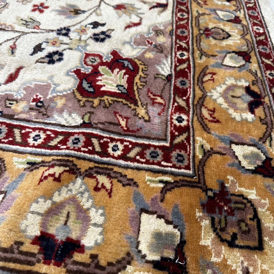 【新品未使用】絨毯　パキスタン産　パキスタン絨毯　シルク　ウール　グラデーション