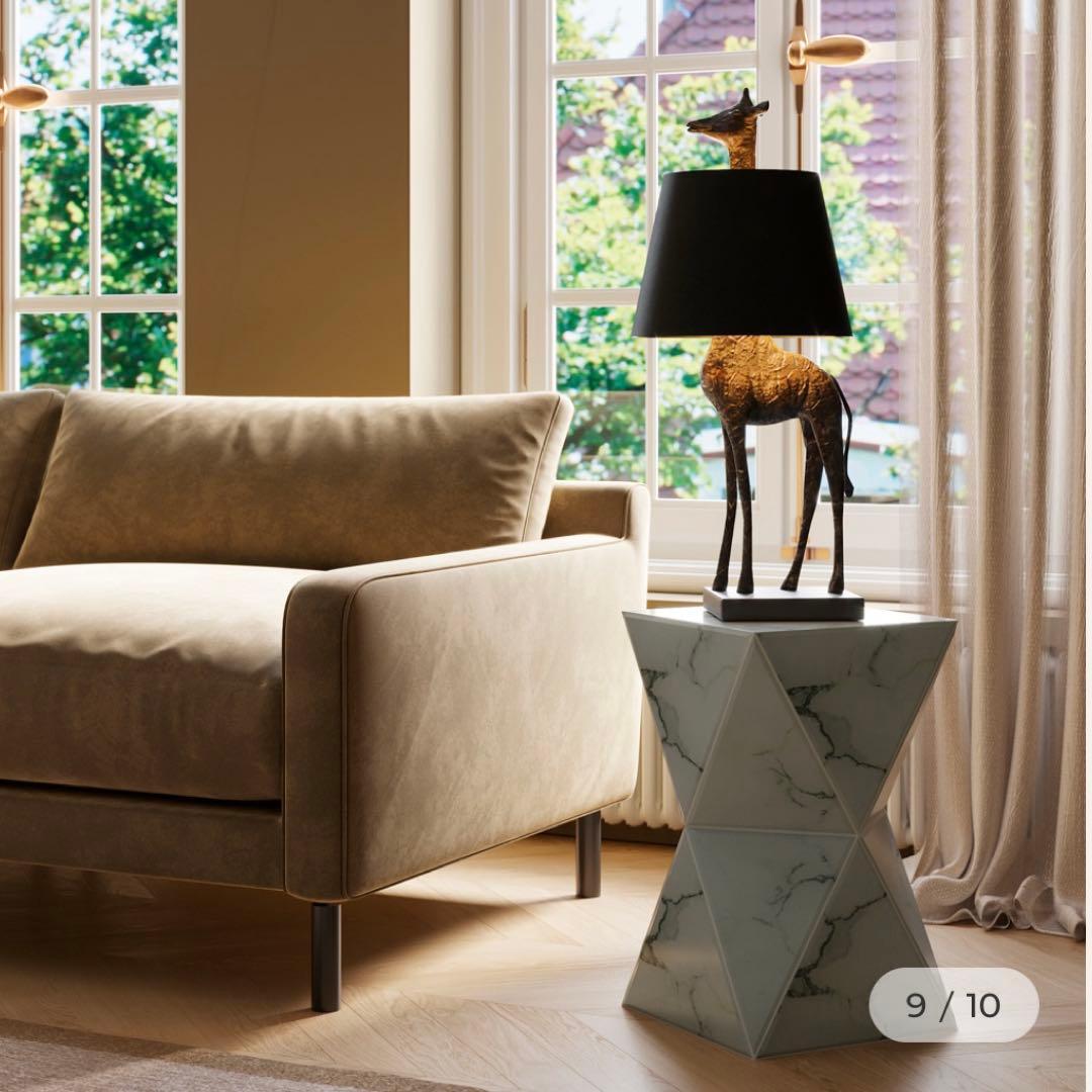 【美品】KARE ラグジュアリートライアングル マーブル サイドテーブル 廃盤品