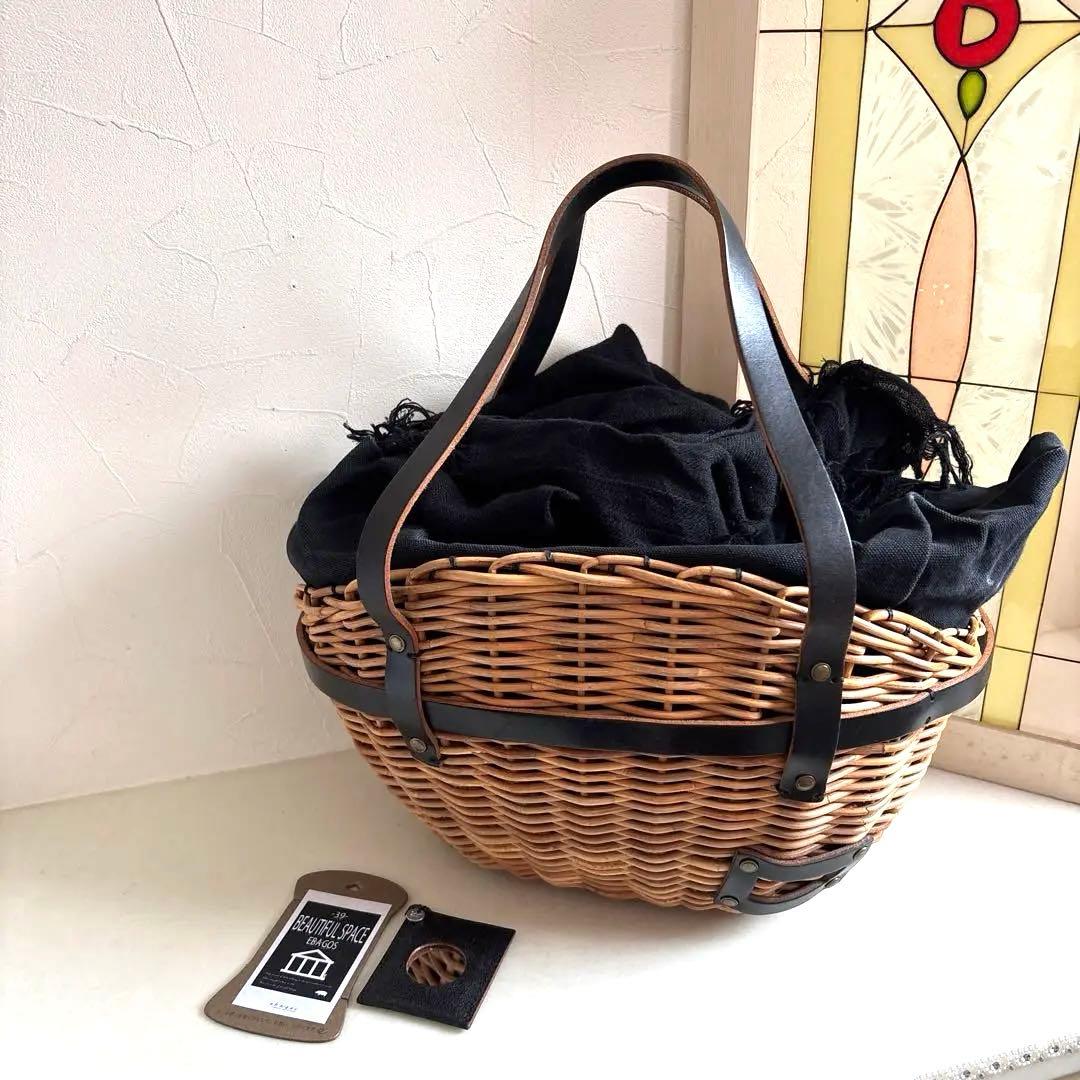 エバゴス 紅藤 レザー ハンドル　かごバック