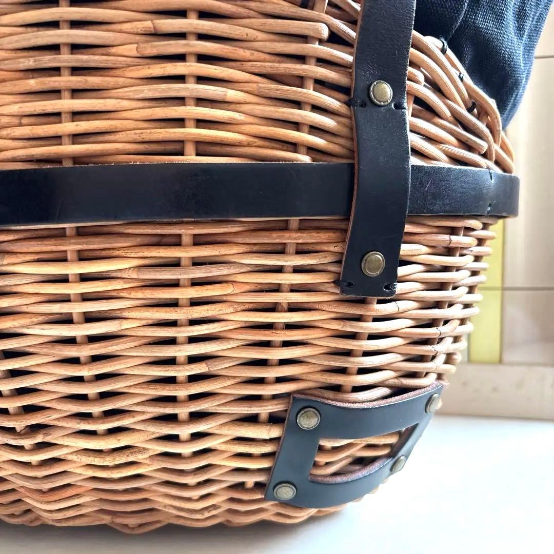 エバゴス 紅藤 レザー ハンドル　かごバック