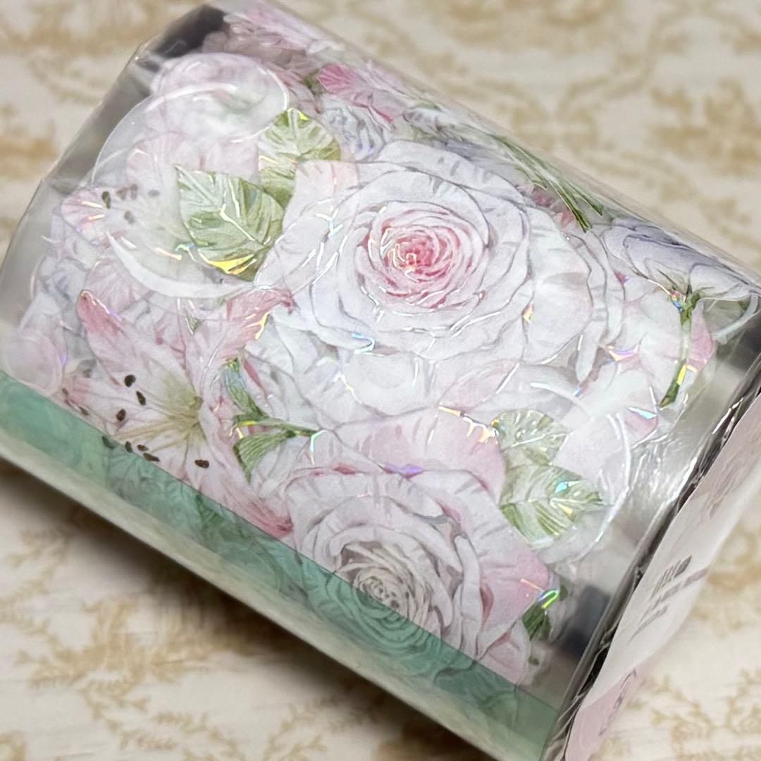 海外 PETテープ マスキングテープ 泡とフラワー