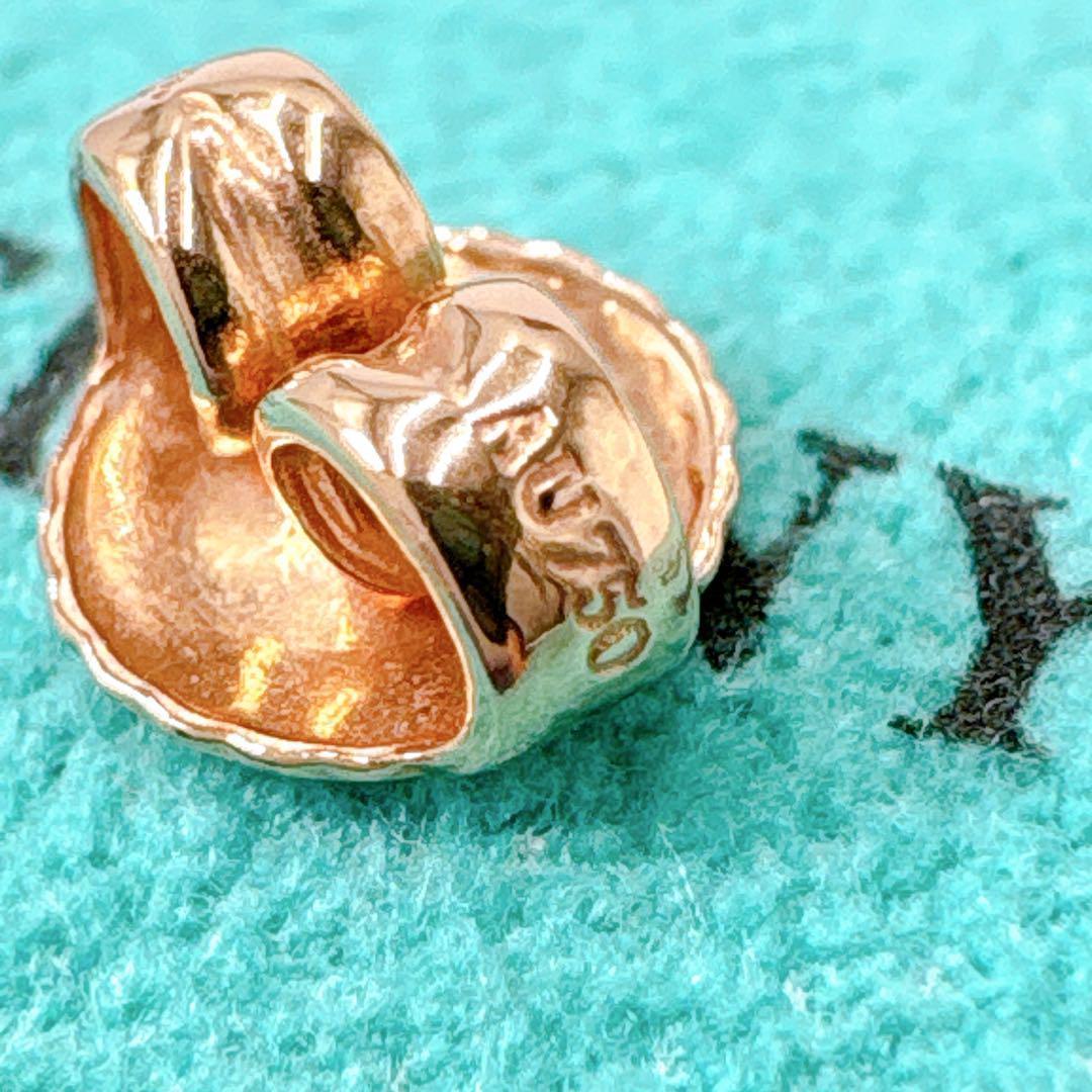 極美品 ティファニー ビーン 片耳 0.97g ピンクゴールド ピアス k18