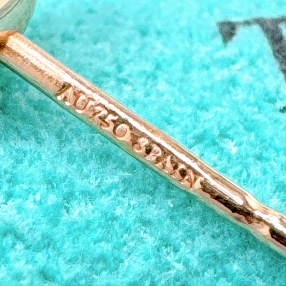 極美品 ティファニー ビーン 片耳 0.97g ピンクゴールド ピアス k18