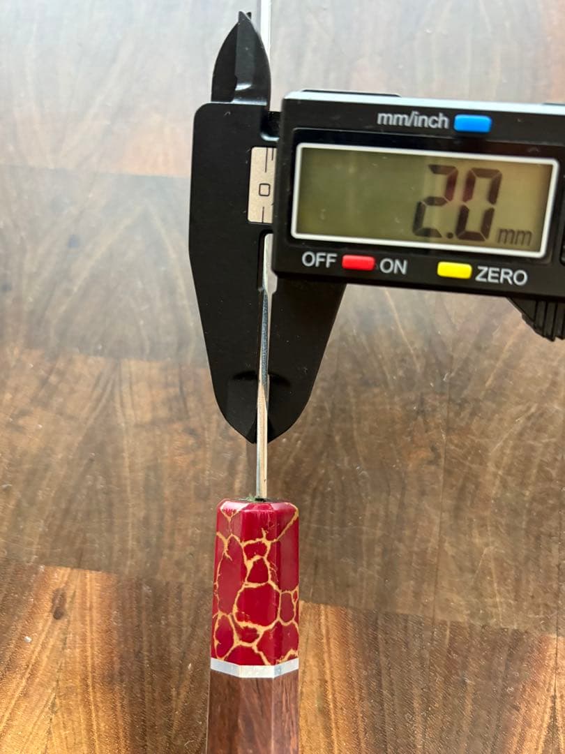 黒崎優　閃光　鋭　切付　ペティナイフ 150mm レッドターコイズ