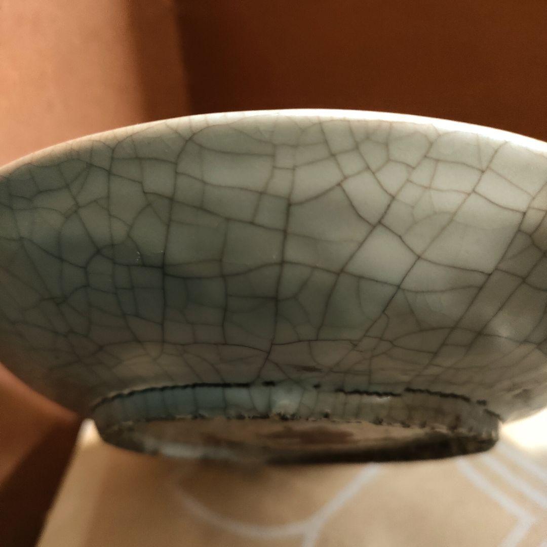 呉須手皿　明　中国美術　時代物　骨董アンティークNo.315