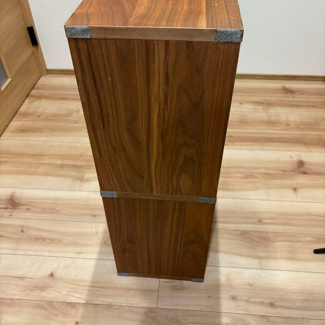《送料込》無印良品　スタッキングシェルフ　ウォールナット材　チェスト　3段×2列