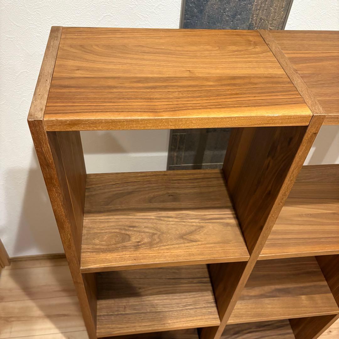 《送料込》無印良品　スタッキングシェルフ　ウォールナット材　チェスト　3段×2列