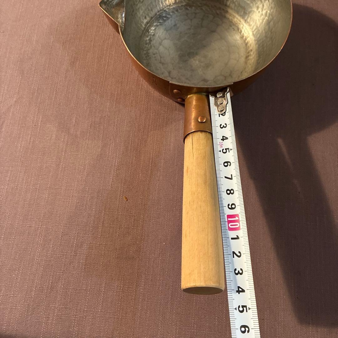 京都有次　銅製片手鍋 木製ハンドル