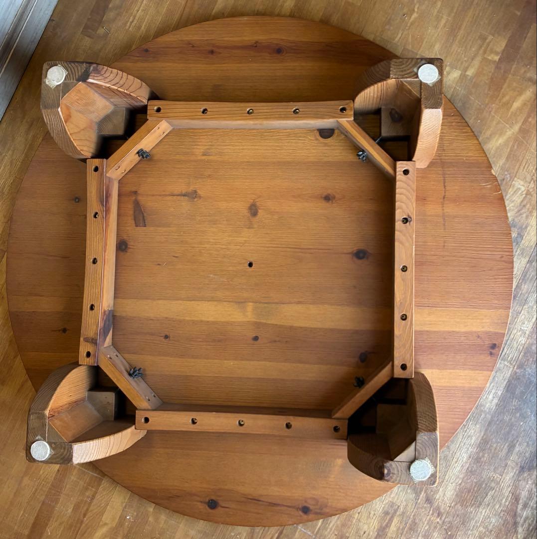 木製円形テーブル・直径125cm