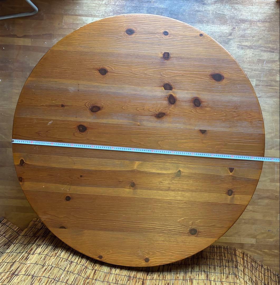 木製円形テーブル・直径125cm