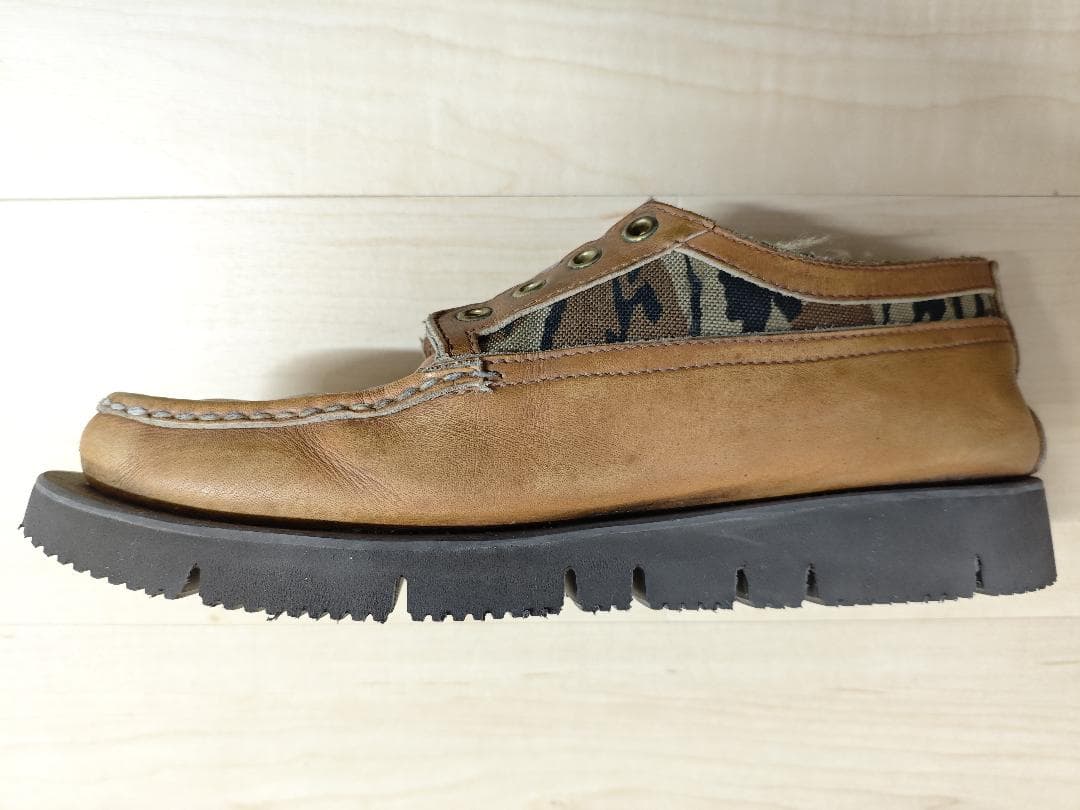 ラッセルモカシン ヒューロン 8 E 黄 カモ 箱付き リソール済