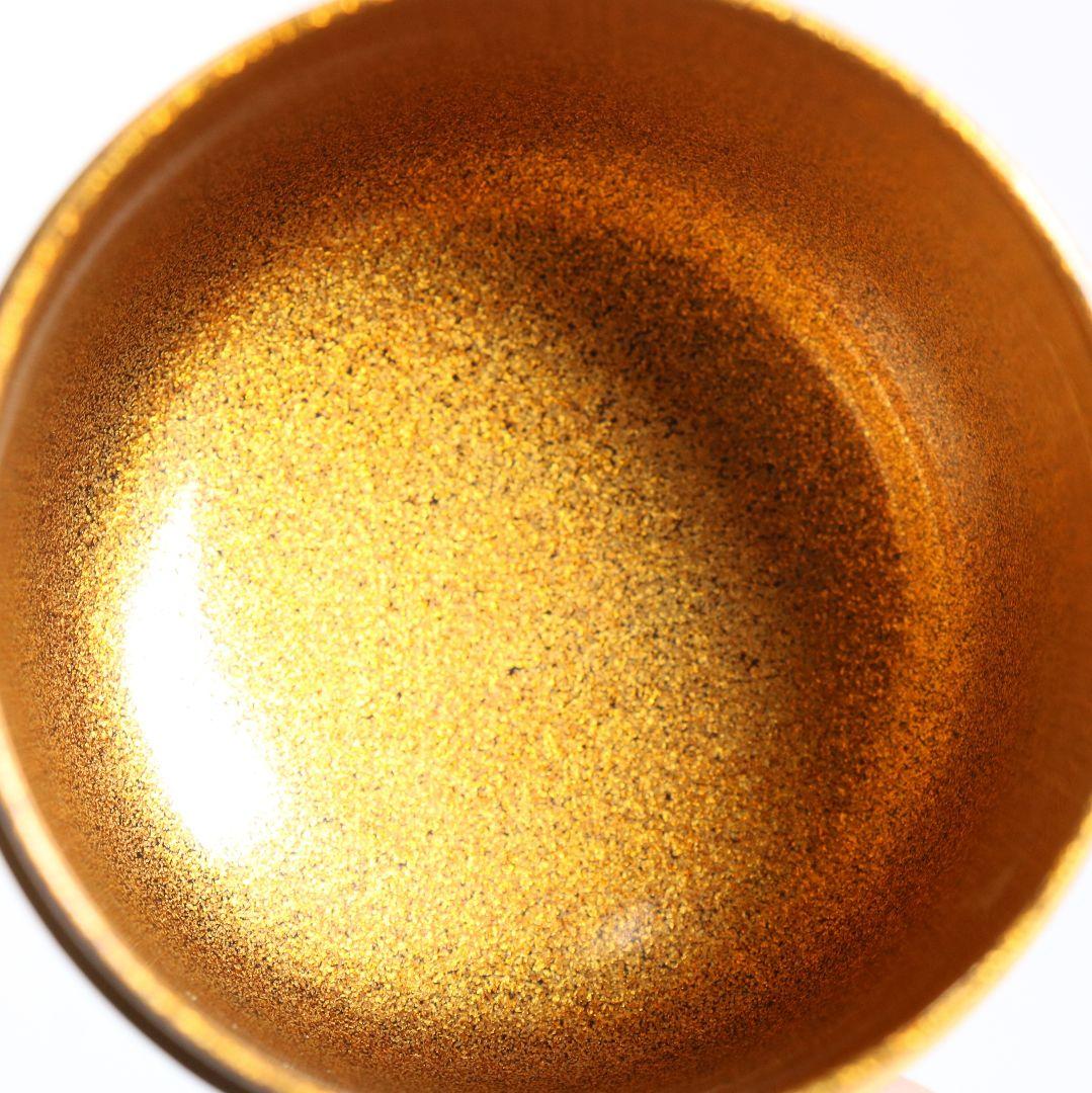 清瀬一光作 小紋菊桐蒔絵 雪吹 薄茶器 金梨子地 茶道具 共箱　ST950　N8