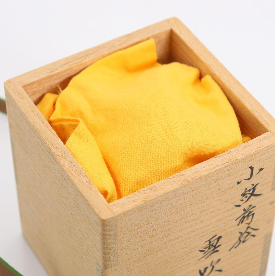 清瀬一光作 小紋菊桐蒔絵 雪吹 薄茶器 金梨子地 茶道具 共箱　ST950　N8