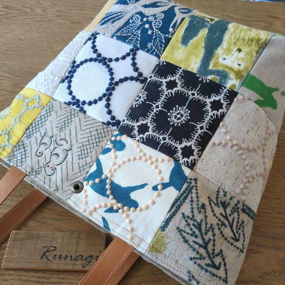 【1557】パッチワーク ハンドバッグ＊ミナペルホネン