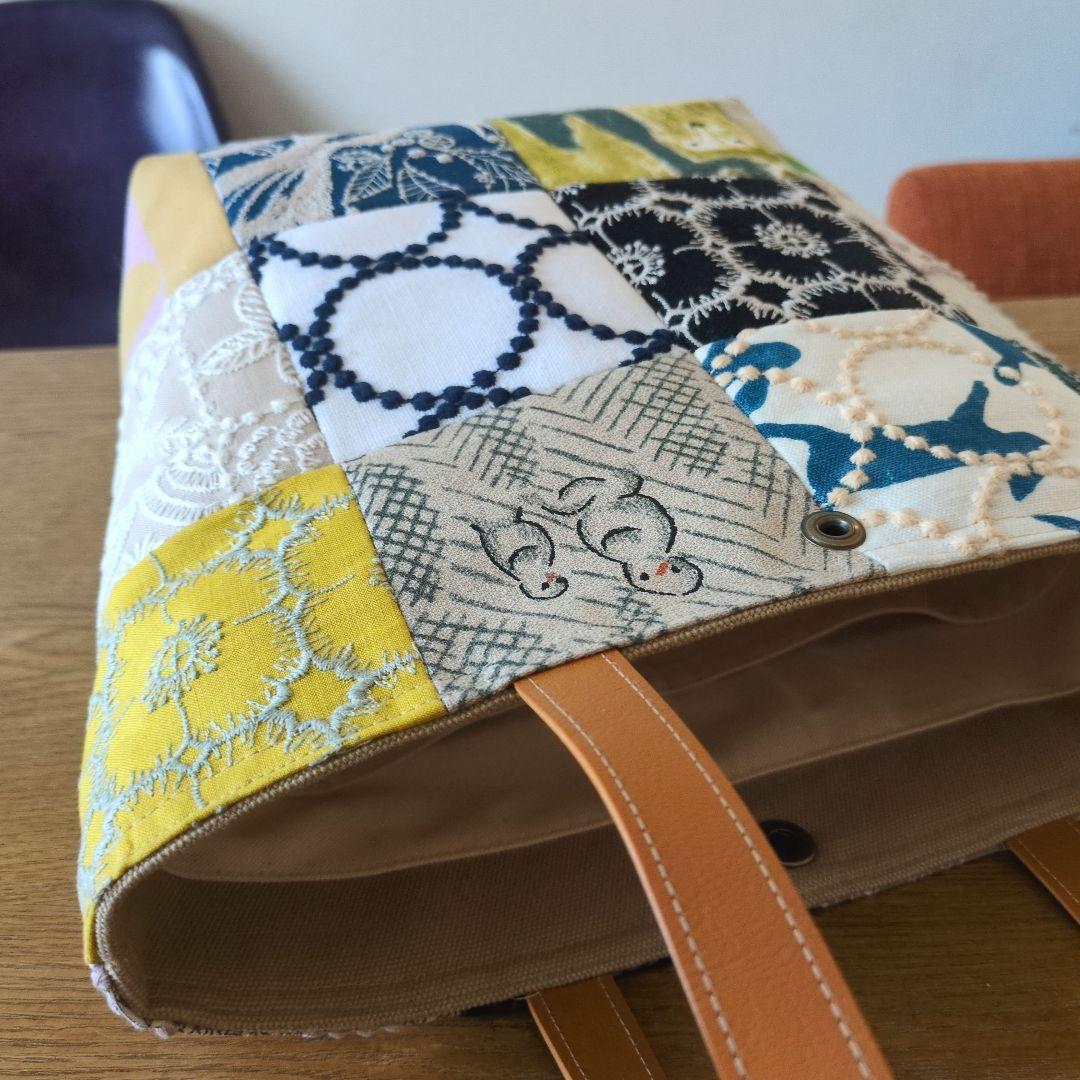 【1557】パッチワーク ハンドバッグ＊ミナペルホネン