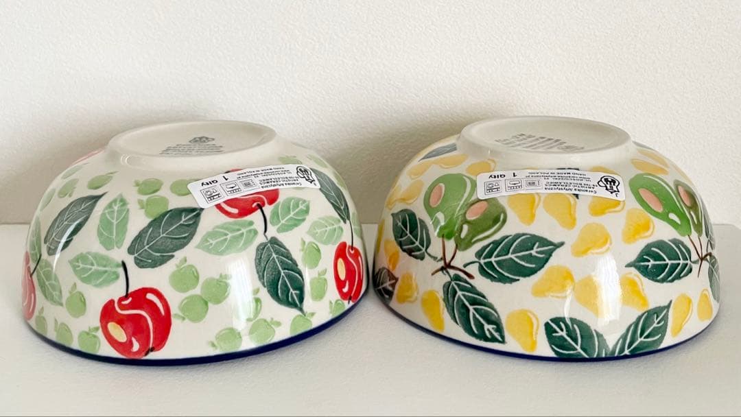 ツェラミカ フリーボウル ２点セット フルーツ柄 ポーリッシュポタリー 新品☻