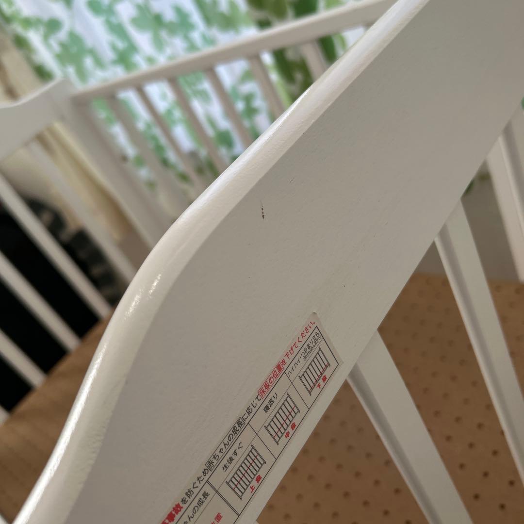 KATOJI木製ホワイトミニベビーベッド　早い者勝ち！送料込　60×90サイズ