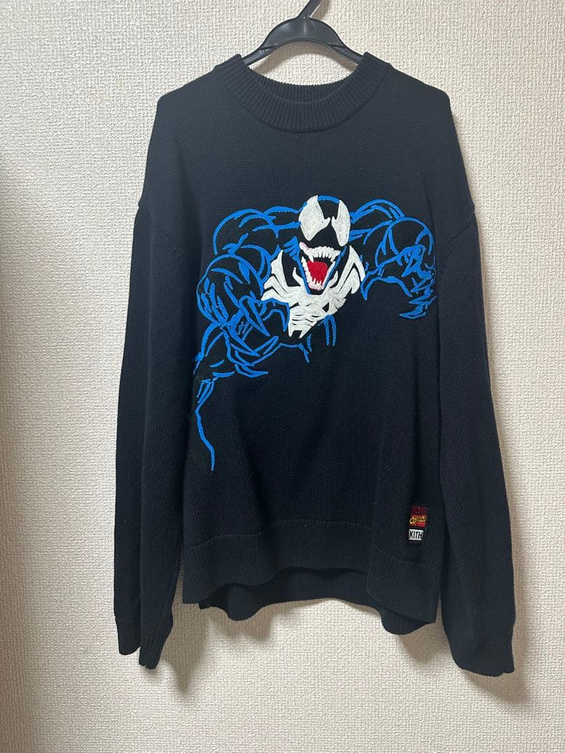[開封]Kith Venom Sweater Black (Marvel) L