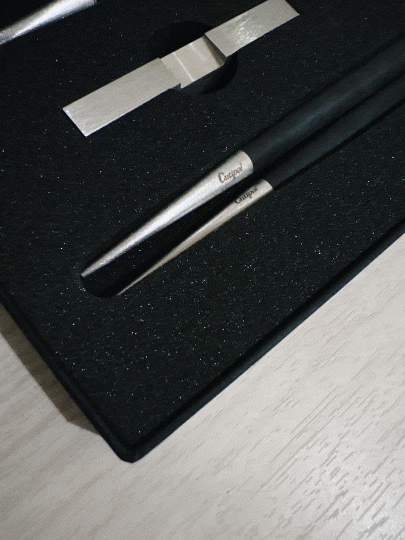 クチポール Cutipol GOA 箸&箸置きセット ブラック 未使用2膳セット