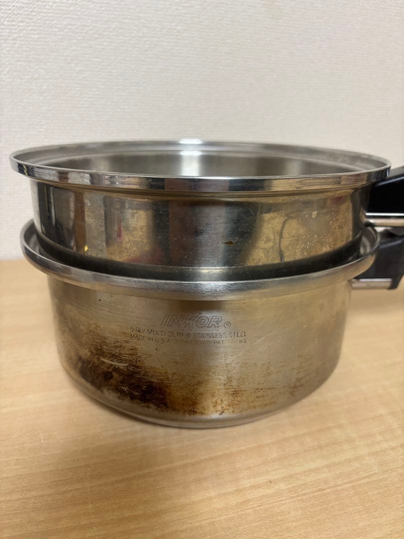INKOR インコア 22cm片手鍋 スチーマー　5層構造 蓋なし