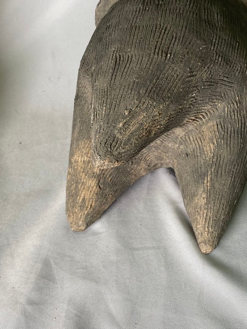 1855❣️ 中国　灰色土器　灰陶鬲