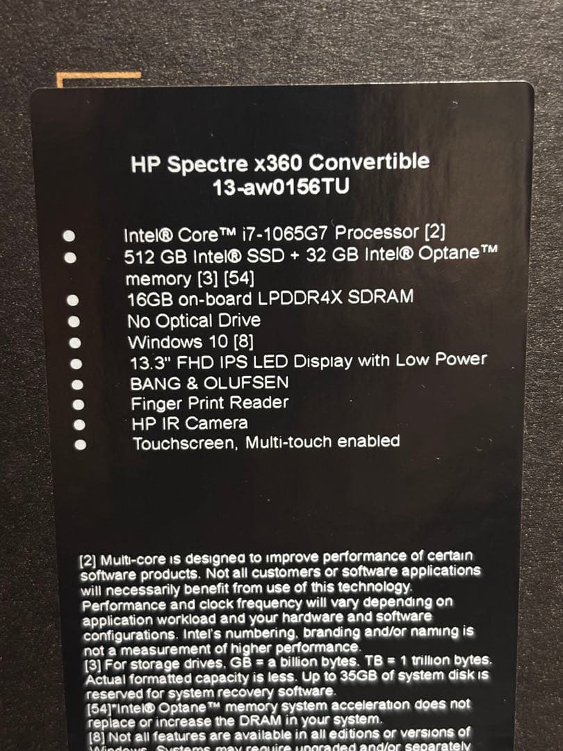 HP Spectre x360 13.3インチ core i7 メモリ32gb
