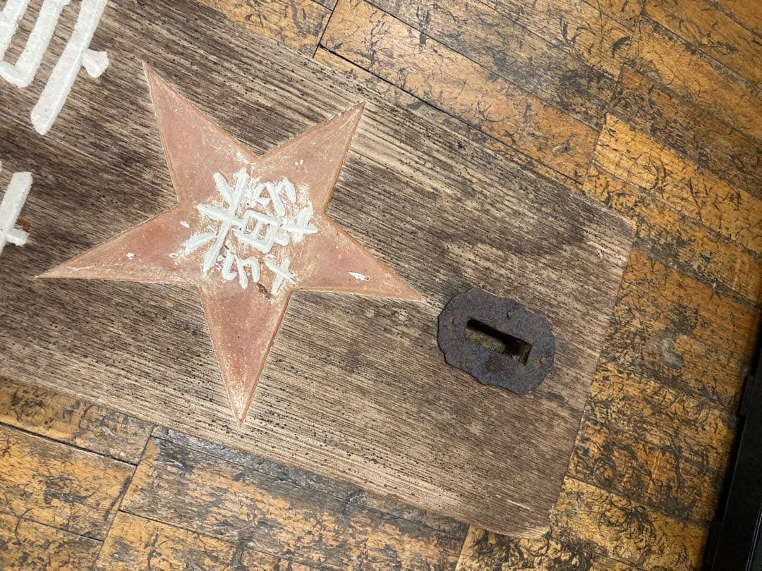 古い木製看板 東京　星製薬特約店