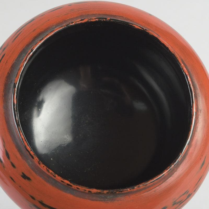 茶道具　青紫園造　根来塗　正倉院御物薬壷形　茶入　共箱　V　9741