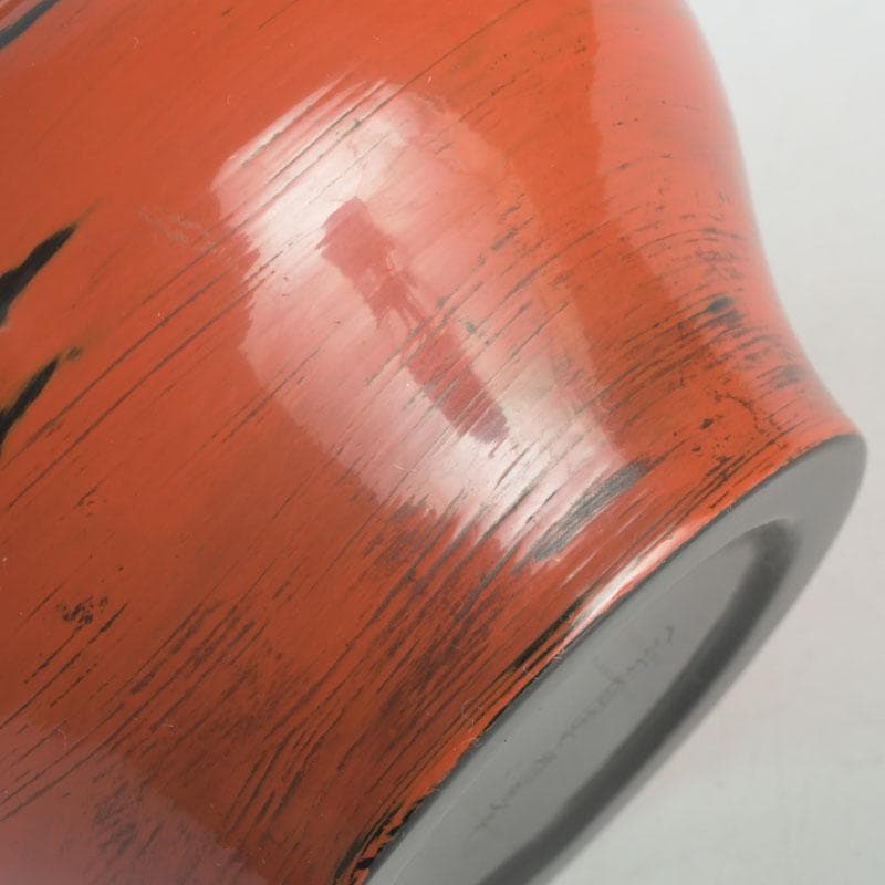 茶道具　青紫園造　根来塗　正倉院御物薬壷形　茶入　共箱　V　9741