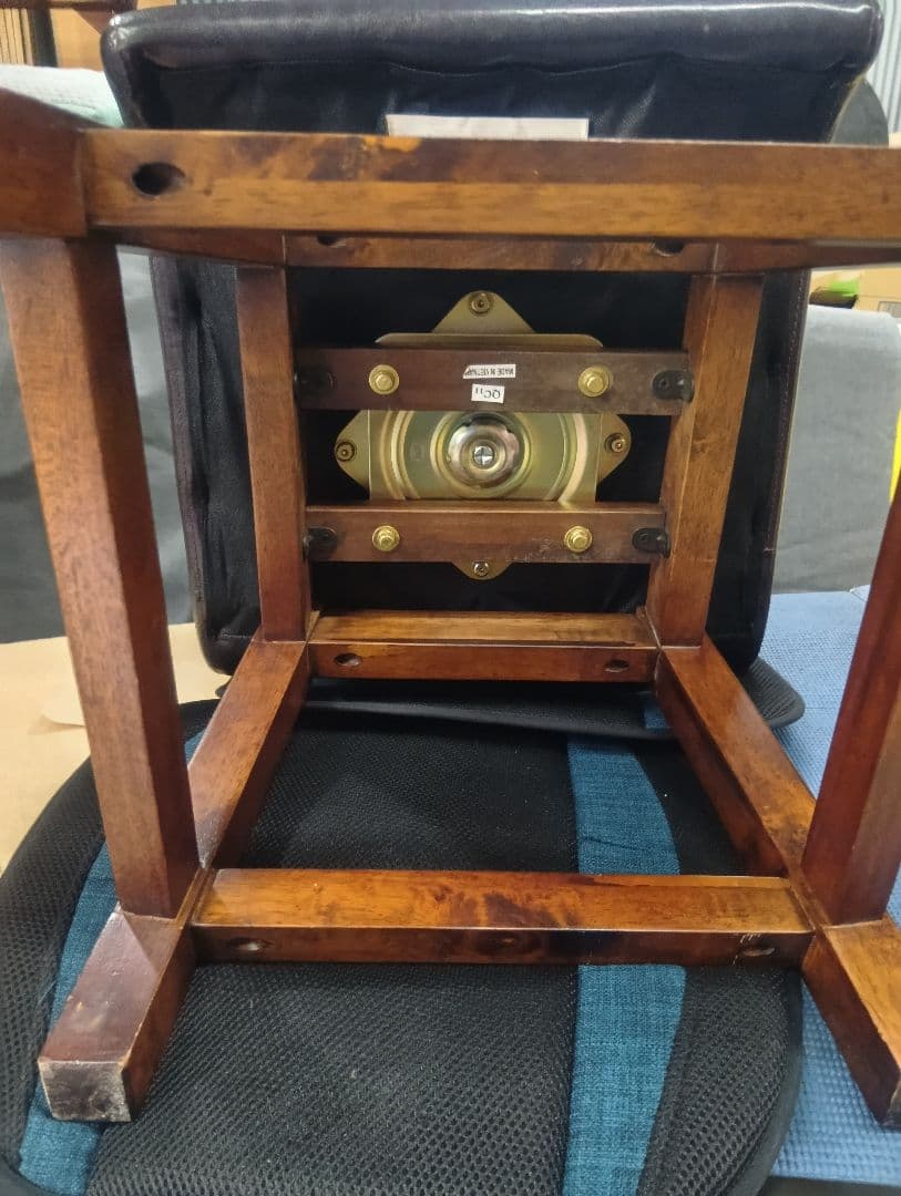 ヴィンテージ MORISHIGE PUレザー アンティーク回転チェア②