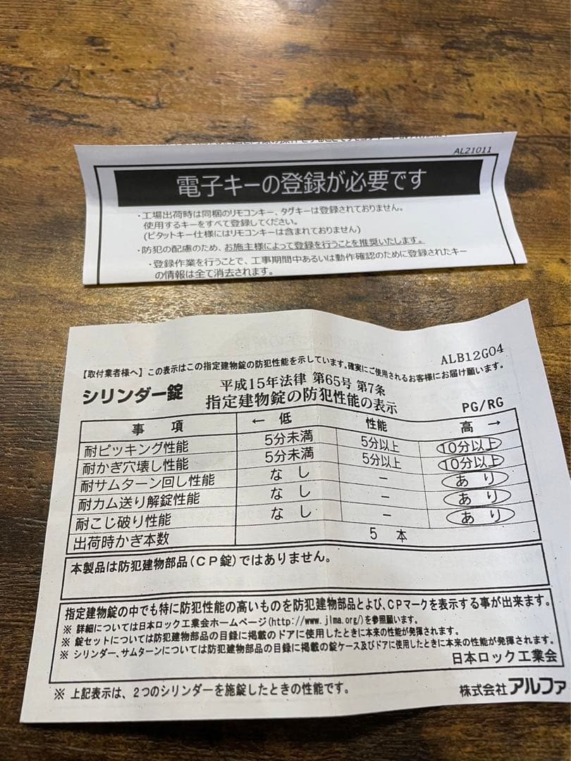 YKKap スマート玄関ドア　リモコンキーセット